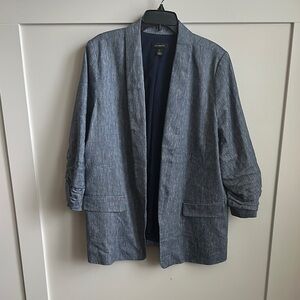 Halogen Women’s Chambray Linen Blend Blazer, 2X